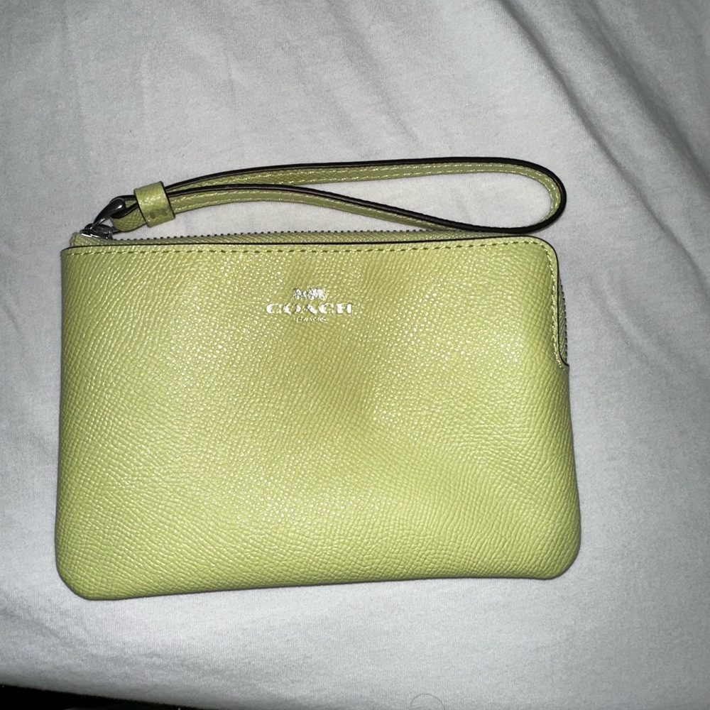 Coach Lime Green Wristlet
